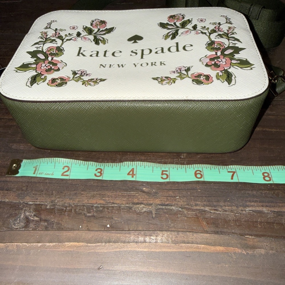 Kate Spade Oh Snap Forest Blooms Camera Bag (Meringue) - NWT (KL887)+card Holder - Picture 7 of 12